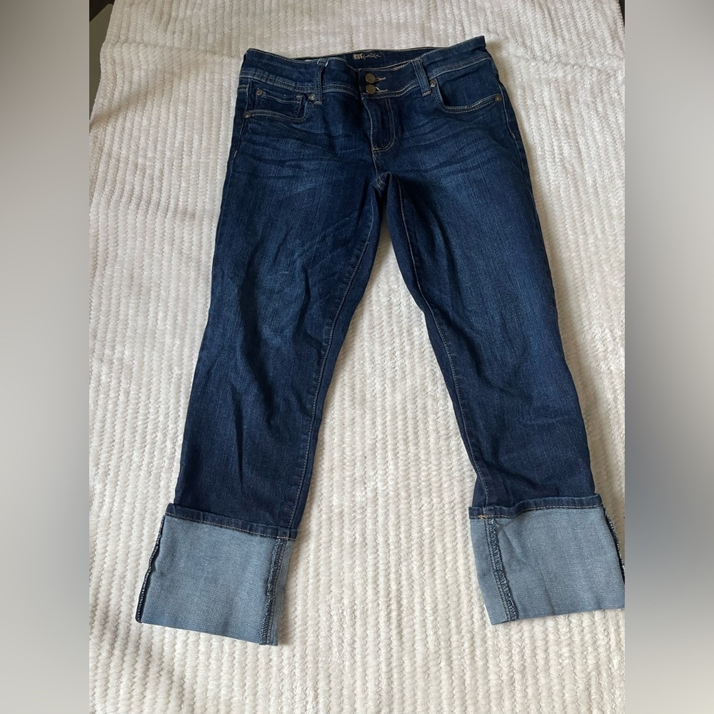 Kut from the Kloth Dark Wash Cropped Jeans - Picture 2 of 7